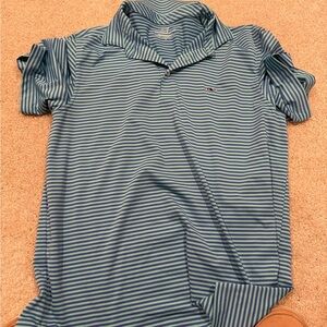 Vineyard Vines Purple and Green Striped Performance Shirt